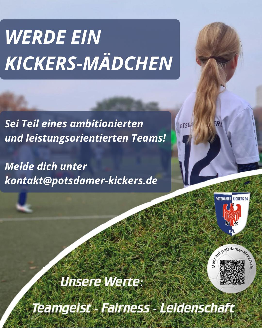 Probetraining für ambitionierte Mädchenfußballerinnen