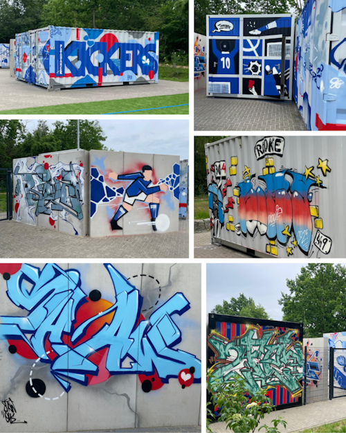 Kunst trifft Sport – Neugestaltung der Containeranlage Sportplatz Kirschallee